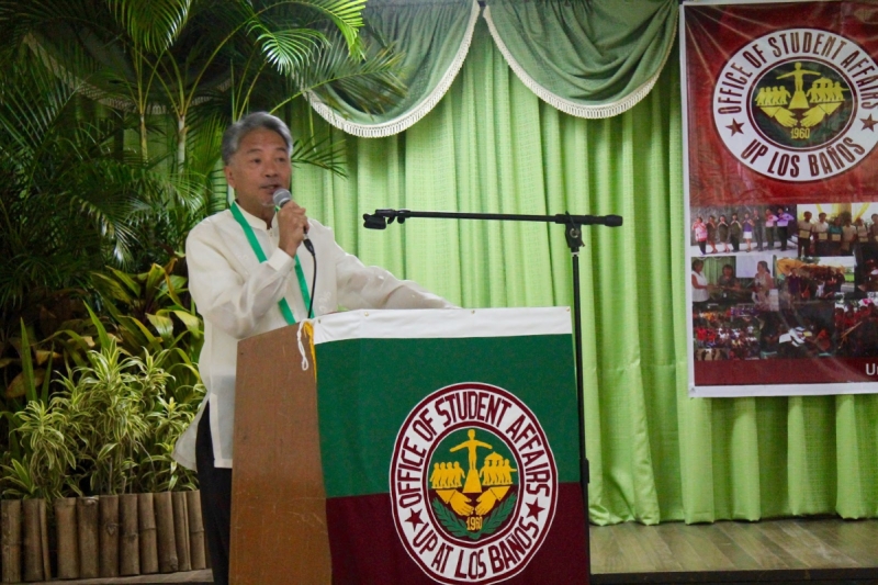 Atty. Filemon Nolasco, the first UPLB USC chair, recounts the significance of OSA in the formation of the student council during OSAâ€™s 55th anniversary celebration held on 24 June 2015 at the Makiling Hall.